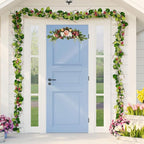 30 Inch Artificial Rose Flower Swag, Colorful Decorative Swags with Green Leaves Rose Hydrangeas Eucalyptus Leaves for Home Garden Lintel Wedding Arch Party