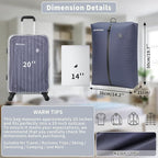 Vacuum Bag for Travel, Professional IPX8 Waterproof Reusable Vacuum Compression Bags for Travel Suitcases, Durable Space Saver Bag(3 PACK Navy Blue,With Pump)