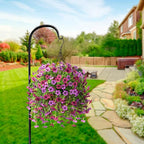 Artificial Hanging Flowers for Outdoors Spring Decoration, 2PCS Silk Fake Daisy Realistic Outdoor Flowers UV Resistant Porch Patio Window Yard Decor(Light Purple Red)