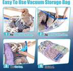 Vacuum Storage Bags Jumbo and XXL, Extra Large Vacuum Seal Bags for Bedding Blankets Comforters Clothing (3J+3XXL)