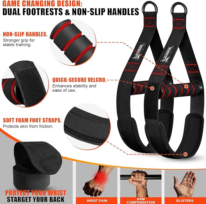 Upgraded Pull Up Assistance Bands, Heavy Duty Resistance Bands with Handles, Exercise Band with Door Anchor, Adjustable Workout Band Set for Pull Up Bar, Full Body Strength&Muscle Training, Home Gym
