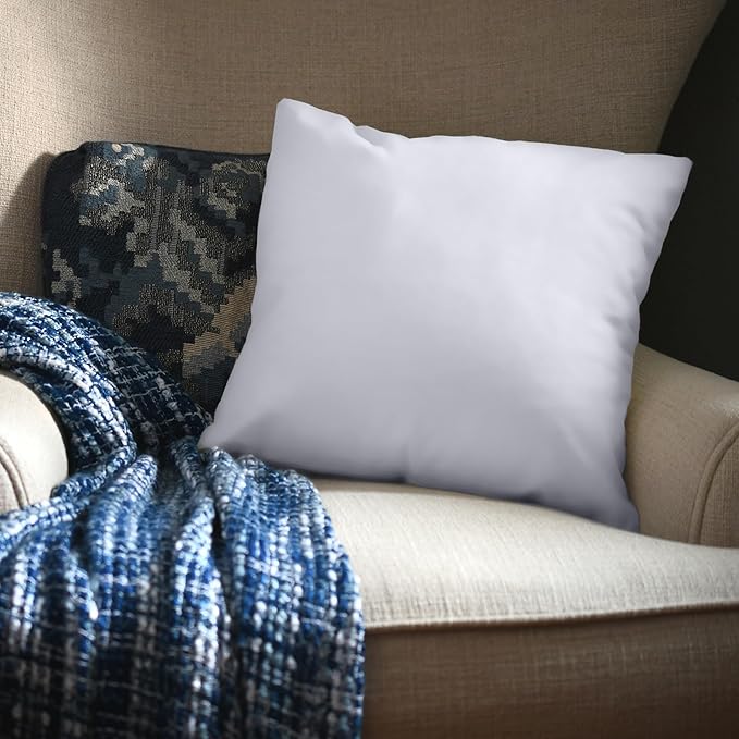 Utopia Bedding Throw Pillows (Set of 1, White) – 22 x 22 Inches Down Alternative Pillows for Bed, Sofa, and Couch - Fluffy Decorative Stuffer Pillow for Indoors & Outdoors