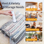 Vacuum Storage Bags for Travel, Vacuum Seal Bags for Clothing with Portable Electric Pump, Space Saver Bags in Multiple Carry-On Sizes, Perfect for Luggage and Suitcases (15 Pack Travel Size)