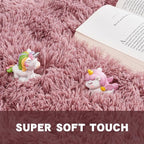 Rugs for Living Room 6x9, Soft Shaggy Modern Shag Area Rug for Bedroom, Upgrade Non-Slip Plush Fluffy Carpet for Kids Boys Girls Room Home Decor Aesthetic, Blush