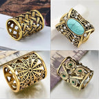 SYWDUDUCLT Scarf Ring for Women's Shawl, Silk Neckerchief, Tshirt, Gold/Sivler, S/M/L, 2 Pcs