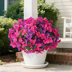 Faux Bougainvillea Artificial Flowers Plants for Outdoors Spring Decor, 4 Bundles Realistic Bougainvillea UV Resistant Faux Flowers for Outdoor Planters Porch Patio Window Garden Home, Fuchsia