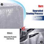 Cosy Family 8 Pack Heavy Duty Extra Large Moving Bags with Backpack Straps - Strong Handles & Zippers, Storage Totes For Space Saving, Fold Flat, Alternative to Moving Box (40 gal, Silver)
