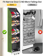 SLEEPING LAMB Narrow Door Hat Organizer for Baseball Caps, Baseball Hat Rack for Closet/Wall Hold 40 Hats Storage Holder Clear Hat Display (Black)