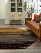 Unique Loom Barista Collection Area Rug - Mundo Nova (7' 1" Octagon, Beige/Blue)