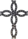 Deleon Collections Decorative Horseshoe Wall Cross - Rustic Spiritual Art Sculpture
