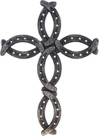 Deleon Collections Decorative Horseshoe Wall Cross - Rustic Spiritual Art Sculpture