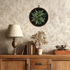 Vintage Botanical Wall Art Decor, Boho Wildflower Ferns Plants Canvas Prints Round Wall Art, Retro Wall Hanging Door Artwork Decor for Farmhouse Bedroom Living Room Gallery 10x10in(MG08)