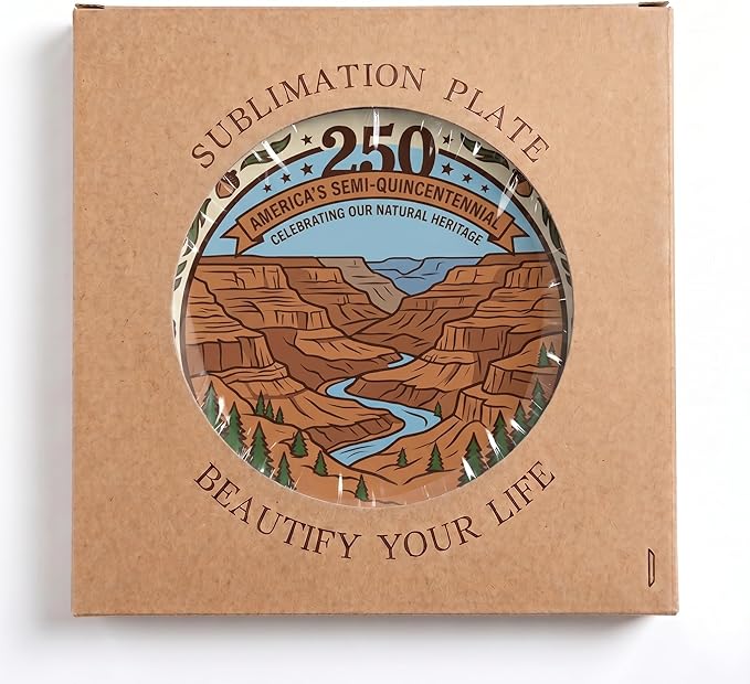 250th Anniversary Decorative Plates 10 Inch Patriotic Decorations Nature Theme Commemorative Plates with Stand Memorial Day 4th of July Veterans Day Home & Office