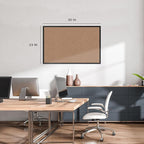 U Brands Cork Bulletin Board, 36" x 24", Black Aluminum Frame, Industrial Grade Pinning Surface