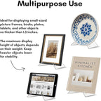 Americanflat Acrylic Easel Stand - 8" Tabletop Easel and Plate Stand - Set of 2 - Lightweight Display Holders for Photos, Cards, Frames, Books, Magazines, Albums - Home or Office Decor