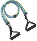Gaiam 3-in-1 Resistance Band Kit with Comfort-Grip Handles and Interchangeable Strength Bands for High Intensity Training