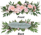 BFYDOAA Rose Swag Flowers,Wedding Arch Flowers Artificial Rustic Flower Swag Green Leaves Rose Peony Door Wreath for Wedding Arch Front Door House Wall Decoration