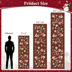 U'Artlines Red Christmas Runner Rug for Hallways,2'6" x 8'Colorful Floral Carpet Soft Non Slip Washable Floor Carpet Runners for Entryway Laundry Room Bathroom (Red)