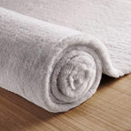 Washable Area Rugs 5x8 Rugs for Living Room Silver Grey Faux Rabbit Fur Rug for Bedroom Faux Sheepskin Rug Teen Room Home Décor