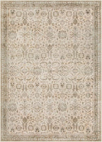 Lahome Boho Beige Fall Rugs for Living Room, Washable Bedroom Area Rug 5x7 Non-Slip, Soft Vintage Stain Resistant Nursery Carpets for Home Decor Non-Shedding, Soft Amber