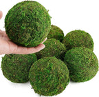 Decorative Moss Balls Set - Fake Moss Balls for Bowl Fillers, Centerpiece Decor, Home Decor, Vase Filler, Wedding Decor, Table Arrangement, Coffee Accents, DIY Crafts (Extra Large - 4"-Set of 6)