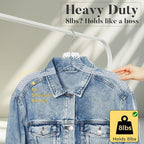 HOUSE DAY Clear Plastic Hangers 12 Pack, Durable Crystal Hangers for Clothes, Light Weight Plastic Dress Hanger for Women, Versatile 16.7‘’ Hanger for Closet and Retail Use, with 360° Swivel Hook