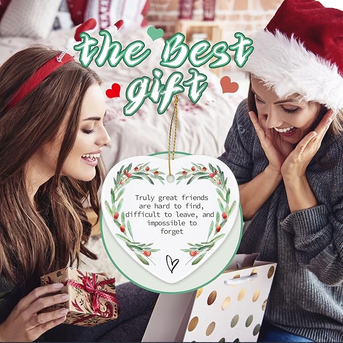 Friend Gifts for Women, Jocidea Christmas Ornaments for Friend Gift for Your Friend Thinking of You Gifts for Best Friend Friendship Gifts for Women Friends Bridesmaid Gifts - Friend Xmas Gifts