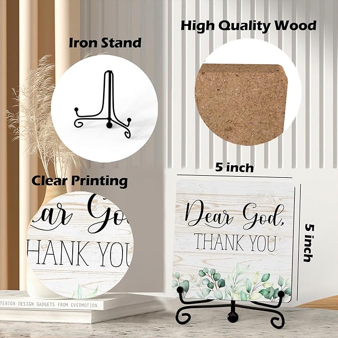 Home Decor, Farmhouse Shelf Decor For Living Room, Boho Aesthetic Table Decorations, Christian Gifts For Women Men, Entryway Tv Stand Fireplace Mantle Coffee Table Decoration (god-20)