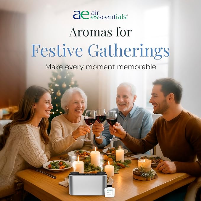 Holiday Spice Aroma Oil, Festive Essential Oil Blend for Diffusers & Scent Machines, Floral, Cinnamon & Fruit Notes, Warm Holiday Fragrance, Cold-Air Compatible, 100mL