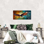 Christian Wall Art Eagle Decor Isaiah 40 31 Wall Art Bible Verse Wall Decor Inspirational Scripture Canvas Prints Eagle Pictures Religious Biblical Artwork for Bedroom Living Room Home Decoration 20x40"