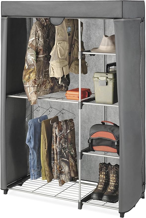 Whitmor Deluxe Utility Closet - 5 Extra Strong Shelves - Removable Cover
