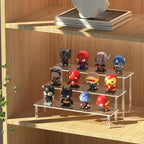 Aredpoook Acrylic Display Risers, 3 Tier Perfume Organizer Stand, Clear Cupcake Stand Holder, Large Shelf Risers for Figures, Dessert Shelves for Party, Display Shelf for Decoration and Organizer