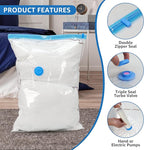 Simple Deluxe 20 Pack Space Saver Bags (4 Jumbo/4 Large/4 Medium/4 Small/4 Roll M) Vacuum Storage Bags, Vacuum Seal Bags with Hand Pump for Comforters, Blankets, Bedding, Pillows and Clothes