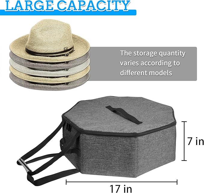 Hat Storage Box,Hat Boxes for Women Storage,Cowboy Hats Holder for Travel,Wide Brims Hat Carrier Case,Stuffed Animal Toy Organizer,Hat Box Closet Organizers and Storage,Hat Boxes for Men