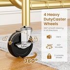 Heavy-duty Clothing Rack with Wheels, Rolling Clothes Rack, Clothes Racks for Hanging Clothes, Metal Standing Garment Racks, Gold