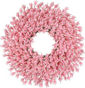 26 Inch Spring Wreaths for Front Door Large Easter Valentines Forsythia Floral Summer Spring Door Wreaths Outdoor All Season Spring Decorations for Home Porch Room Window Wall Farmhouse Decor (Pink-R)
