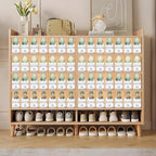 Clear Shoe Slot Organizer, 30 Pack Adjustable Shoe Slots Organizer for Closet Clear Shoe Stackers Shoe Rack Holder Shoes Space Savers for a Pair of Shoes