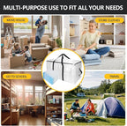 Extra Large Storage Bags Set Heavy Duty Moving Totes with Handles, Waterproof Dual-Way Carrying Design with Vacuum Storage Bag Combo,College Dorm,Traveling,Camping(6 Moving bag & 10 Vacuum Seal Bags)