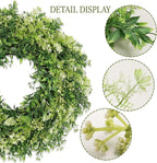 28 Inch Large Eucalyptus Wreaths for Front Door Artificial Green Leaves Greenery Indoor Outdoor Wreath Home Decor Porch Window Wall Farmhouse Door Decorations Spring Summer Fall All Seasons