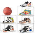 Magnetic Acrylic Clear Shoe Boxes – 360° Transparent Stackable Sneaker Storage & Organizer Box, Professional Shoe Display Case & Multipurpose Storage Bin for Closet (5pcs)