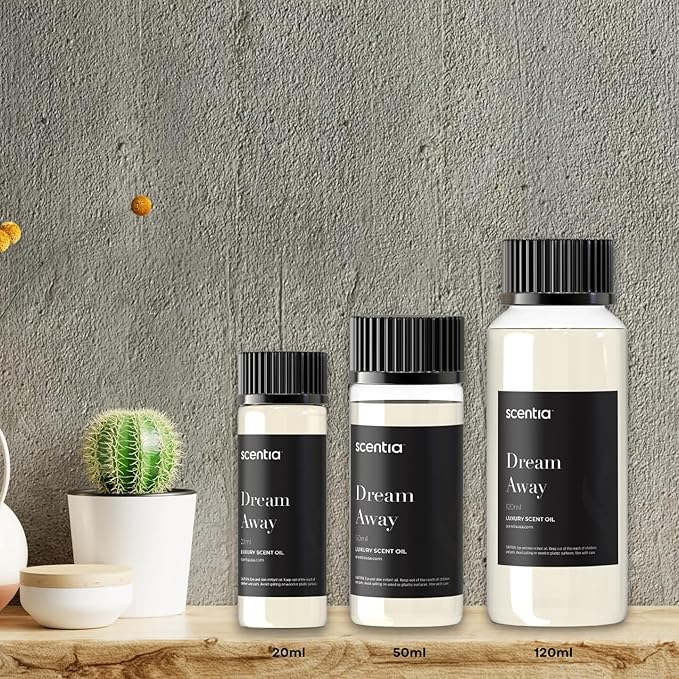 Scentia Fragrance Oil Blend, Inspired by Iconic Perfume,Home Luxury Scents, Essential Oil Blend for Aromatherapy Diﬀusers, Humidifiers & Candle Making -Dream Away- 50 ml, 1.69 Fl Oz, Thanksgiving Gift