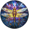 Vintage Dragonfly Sign Metal Sign Retro Round Tin Sign Aluminum Sign for Farmhouse Yard Home Bar Bedroom Wall Decor 12 Inch
