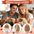 Belatelove Fathers Day Birthday Gifts for Husband from Wife, Handmade Crochet Football with Inspirational Card, I Love You Wedding for Husband Desk Decor