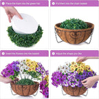 Ivydale Artificial Pansies Hanging Basket, 20 Bundles Fake Flowers Hanging Plant for Outdoor Decoration, Silk UV Resistant Realistic Colorful for Front Door Porch