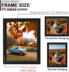 KTKDE 10x12 Picture Frame Set of 3, Wooden frames black, Vertical & Horizontal Wall Hanging for Wall or Tapletop Display,Studio Gallery Photo Frame for Photos, Posters & Art Prints