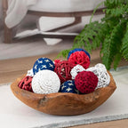 ANDALUCA Decorative Balls Bag Bowl Filler 4th of July Home Decor (Red, White & Blue)