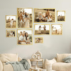 Giftgarden 4x6 Picture Frame Set of 18, Lightweight 4 by 6 Frames Bulk for Gallery Wall Photo Hanging and Tabletop Display, Gold