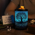 Leyoue Electric Wax Melt Warmer PTC Heating Plate with 7 Colors LED Changing Light Wax Warmer Fragrance Warmer for Home Office Gifts & Decor(Life Tree)
