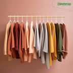 NEATERIZE Clothes Hangers Plastic 100 Pack for Adults - Plastic Hangers, The Perfect Coat Hanger and Space Saving Clothes Hangers for Closet - White Hangers