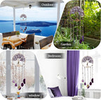Purple Tree of Life Dream Catchers with Agate Pendant Natural Dream Catchers for Aunt Wall Decor Handmade Dreamcatcher Wall Hanging Ornament for Bedroom Living Room Home Decor